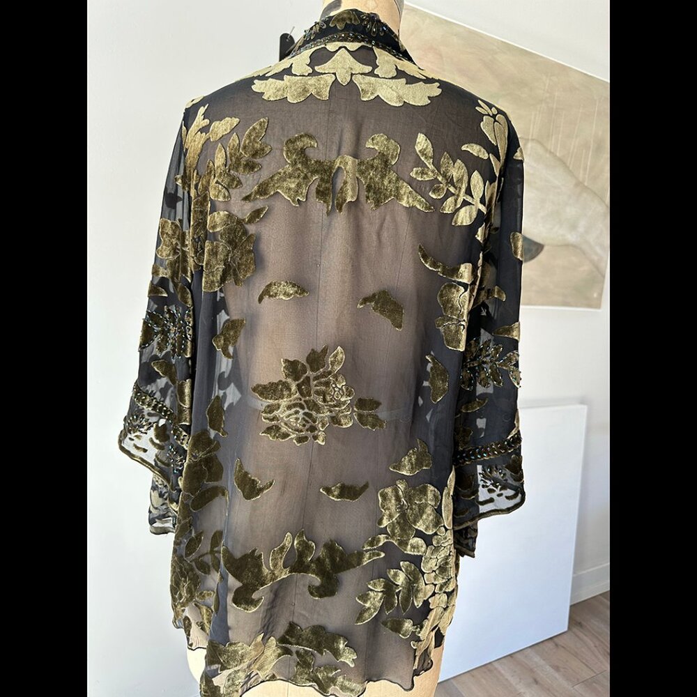 HALE BOB cut velvet sheer top - Picture 3 of 11